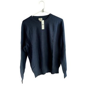 J. Crew Men's Medium Cotton Crewneck Sweater in Garter Stitch